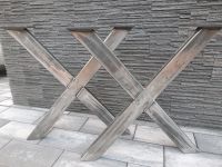 Stahl Tischbeine X-Stil Tischgestell Industriedesign Tischkufen Rheinland-Pfalz - Waldmohr Vorschau