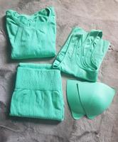 H&M Seamless Sport Set Grün Mint Neu L XL XXL Leggins Top Bra Hessen - Rotenburg Vorschau