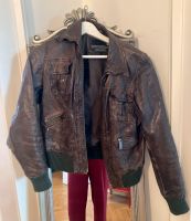 Vintage Goosecraft Bomber Jacke Lederjacke braun Größe M Damen München - Sendling-Westpark Vorschau