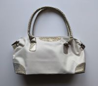 Damen Handtasche aus Kunststoff beige gold Schlangen-Prägung NEU! Brandenburg - Putlitz Vorschau