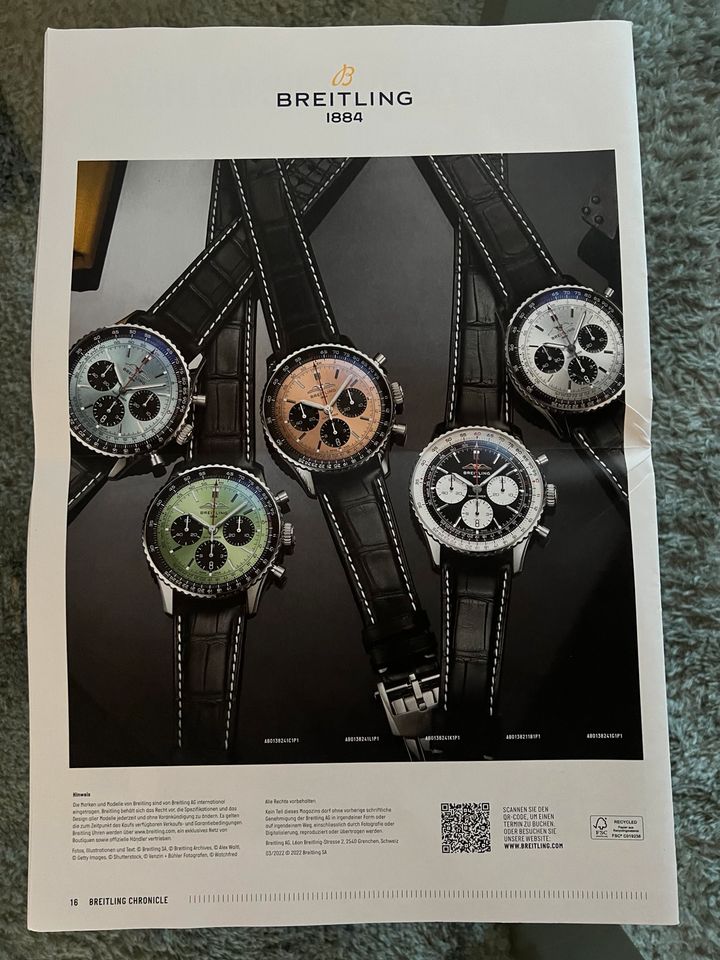 Breitling Chronicle - 70 Jahre Navitimer Sonderausgabe in Berlin