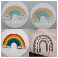 Tortendeko Regenbogen Bogen Fondant Zuckerfigur Zubehör Baden-Württemberg - Eppelheim Vorschau