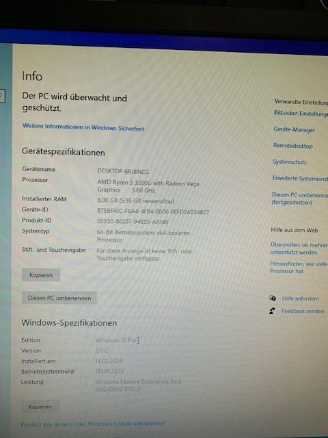 PC Komplettpaket mit Bildschirm, Maus und Tastatur in Neunkirchen-Seelscheid