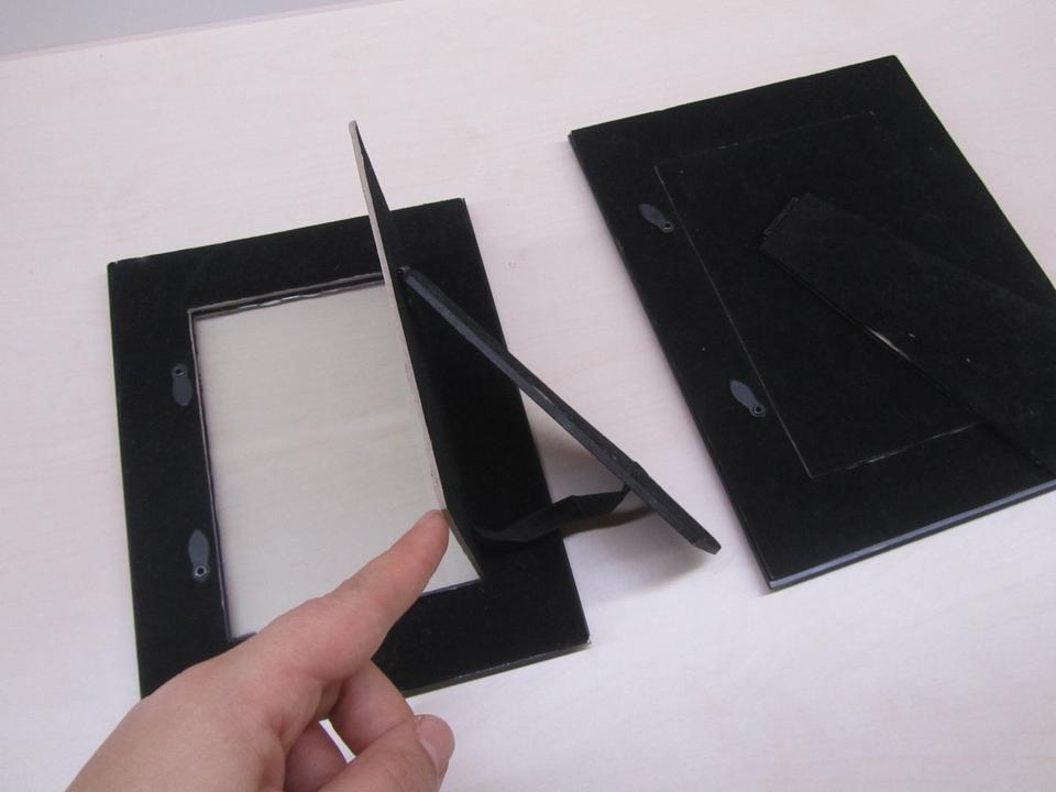 2 Bilderrahmen 10x15 + 12,7 x 17,8 cm Glas schwarz gold elegant in Dingolfing