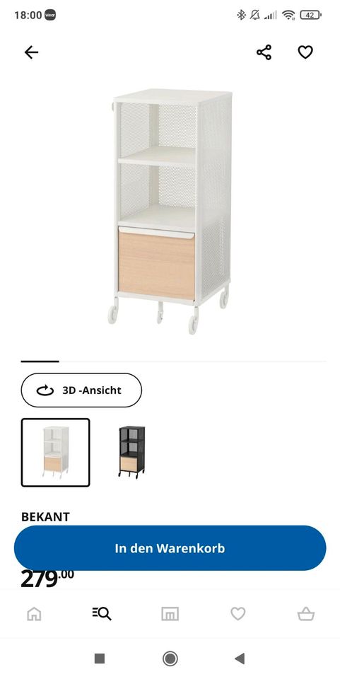 Bekant Ikea Rollcontainer weiß wie neu! in Augsburg