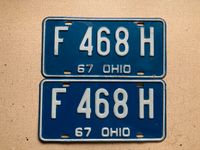 USA Kennzeichen Paar Ohio 1967 vintage license plates Bayern - Bad Reichenhall Vorschau