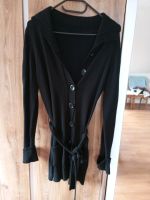 Lange schwarze Strickjacke mit Knöpfen u Taschen Gr 36 S Bayern - Raisting Vorschau