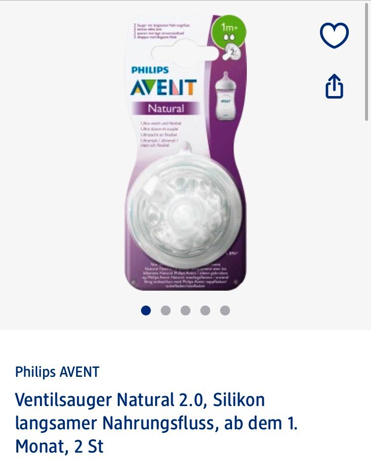 Philips Avent Ventilsauger Flaschen Aufsatz Neu in Kirchhain