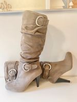 Sexy Stiefel Langschaft Velours Leder NEU Schnalle Bayern - Poing Vorschau