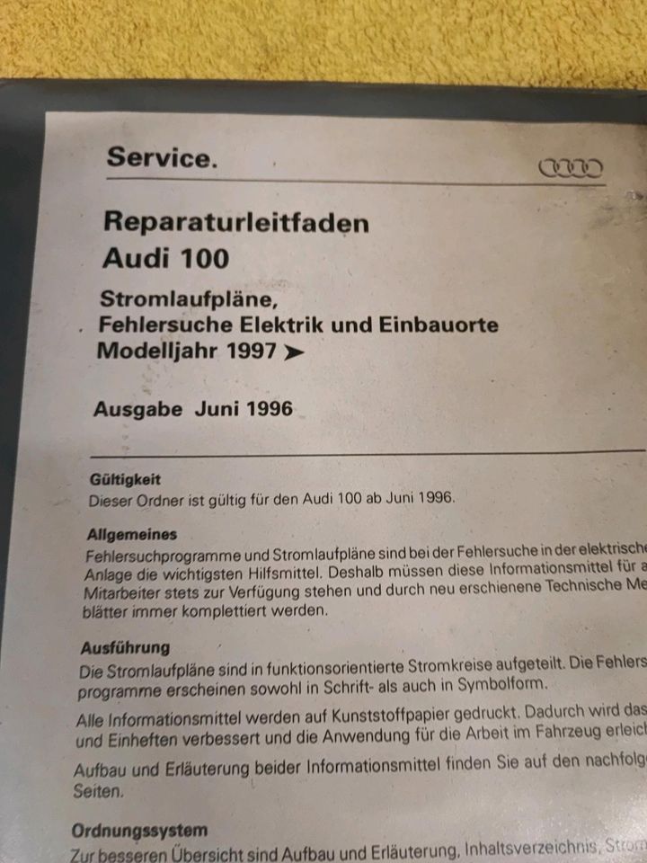 Reparaturleitfaden Audi 100 C4 Audi A6 C4 Stromlaufpläne in Hückelhoven
