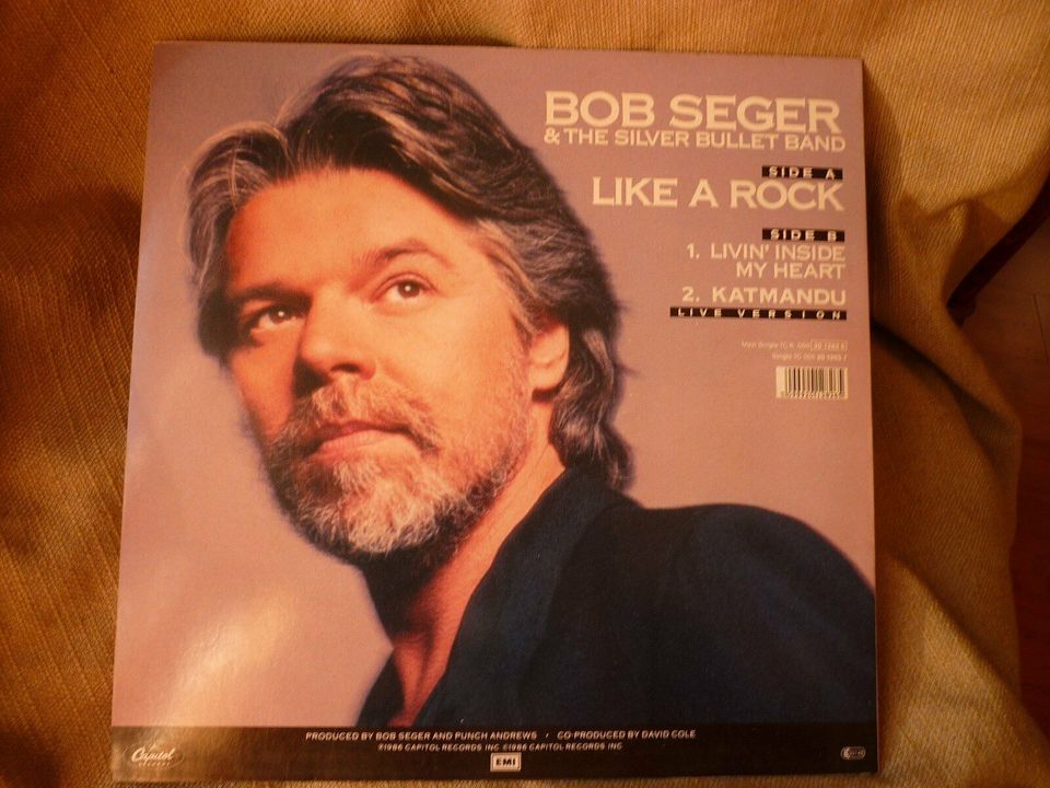 BOB SEGER, "like a rock"; Vinyl Maxi Single, Schallplatte in Merching