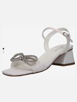 Weiße Braut Schuhe mit silberen Schleife Bayern - Aholming Vorschau