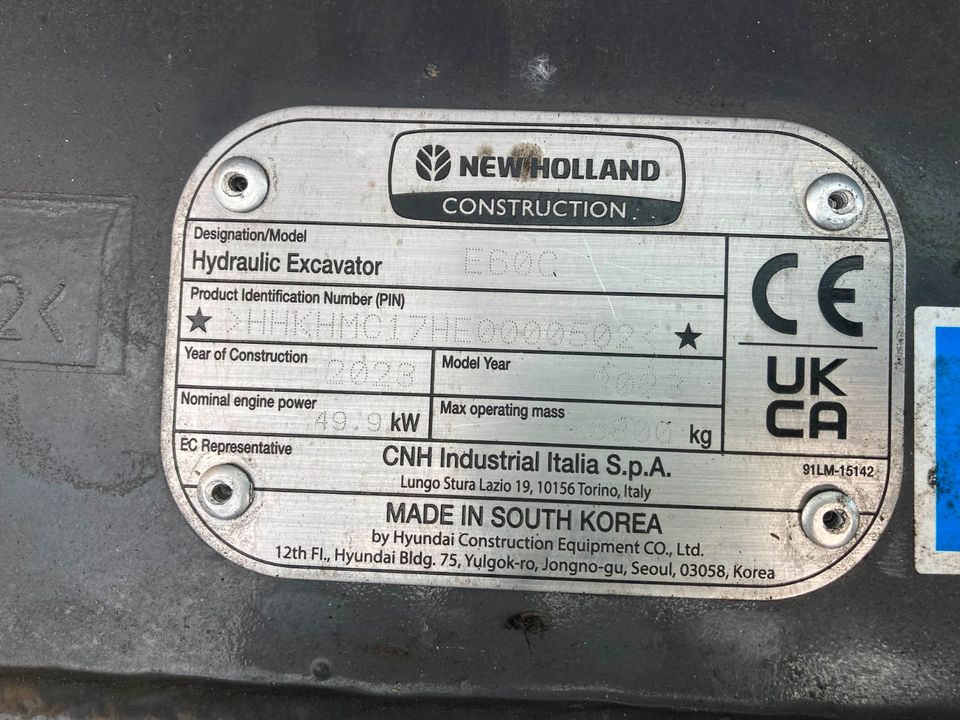 NEW HOLLAND E 60C Minibagger Kompaktbagger Nr.: 0502 in Cloppenburg