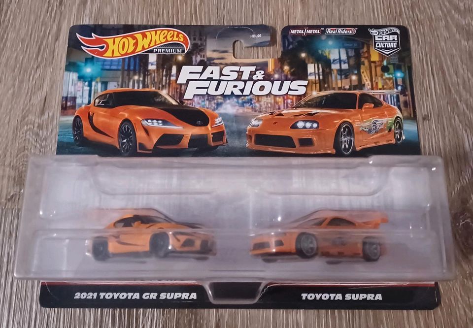 Hot Wheels Premium Fast And Furious 2-Packard Toyota Supra+2021 G in Halle (Westfalen)