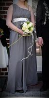 Abendkleid Ballkleid Kleid lang grau mit Glitzer Niedersachsen - Renkenberge Vorschau