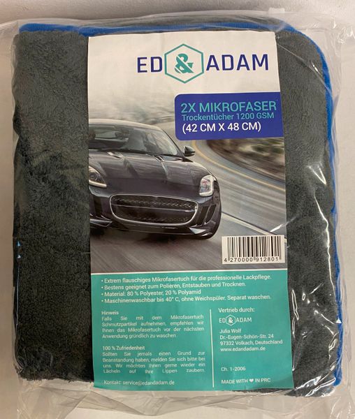 ED & ADAM®, 2X Mikrofasertücher zur professionellen Autopflege! in  Niedersachsen - Zetel