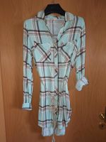 aiki keylook Blusen Bluse lang long XS caro kariert mint rosa Sachsen - Döbeln Vorschau