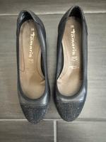 Pumps Keilabsatz Tamaris 38 Leder Schwarz Glitzer Sehr gut Bayern - Weßling Vorschau
