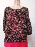 Gr.M/38 bluse blusenshirt schwarz floral Blumen pink Muster print Bayern - Treuchtlingen Vorschau