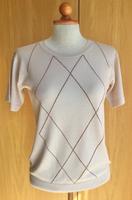 Strenesse Pullover beige Argyle braun Kurzarm feinste Wolle 36 Bremen - Horn Vorschau