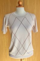 Strenesse Pullover beige Argyle braun Kurzarm feinste Wolle 36 Bremen - Horn Vorschau