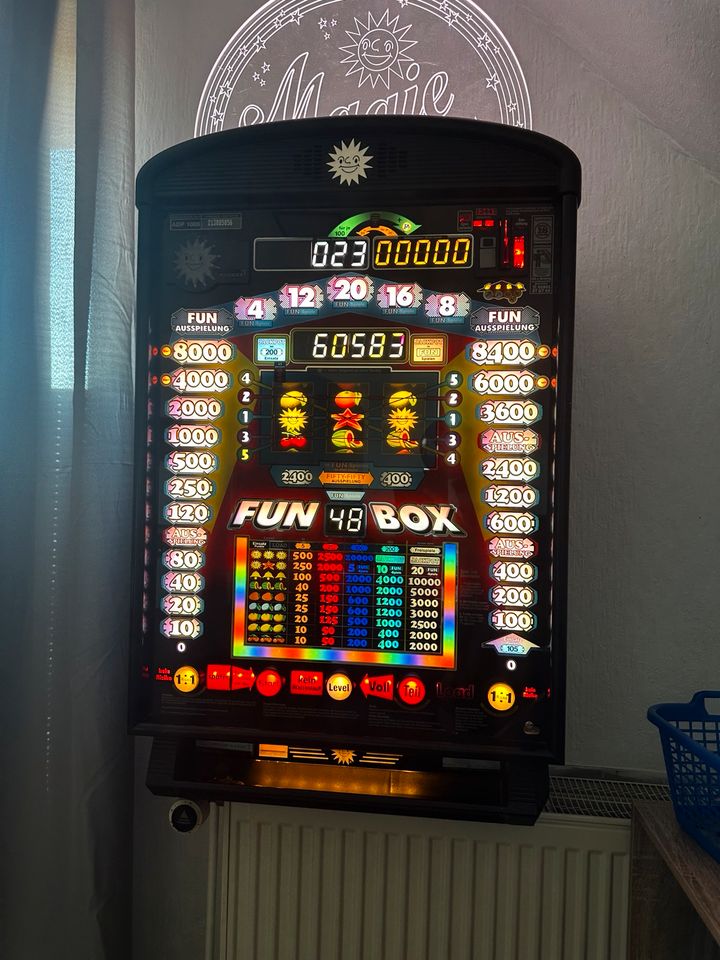 Geldspielautomat funbox in Lehre