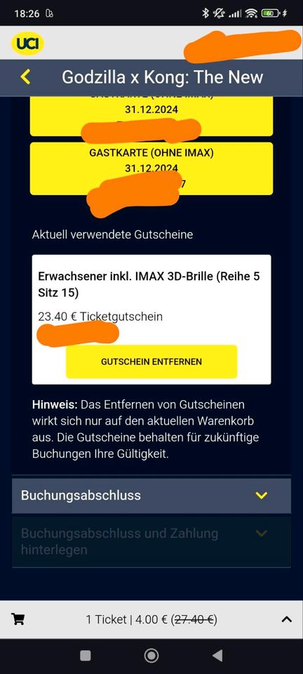 UCI Kinogutschein Mad Max IMAX  Zuzahlung 2€ in Berlin