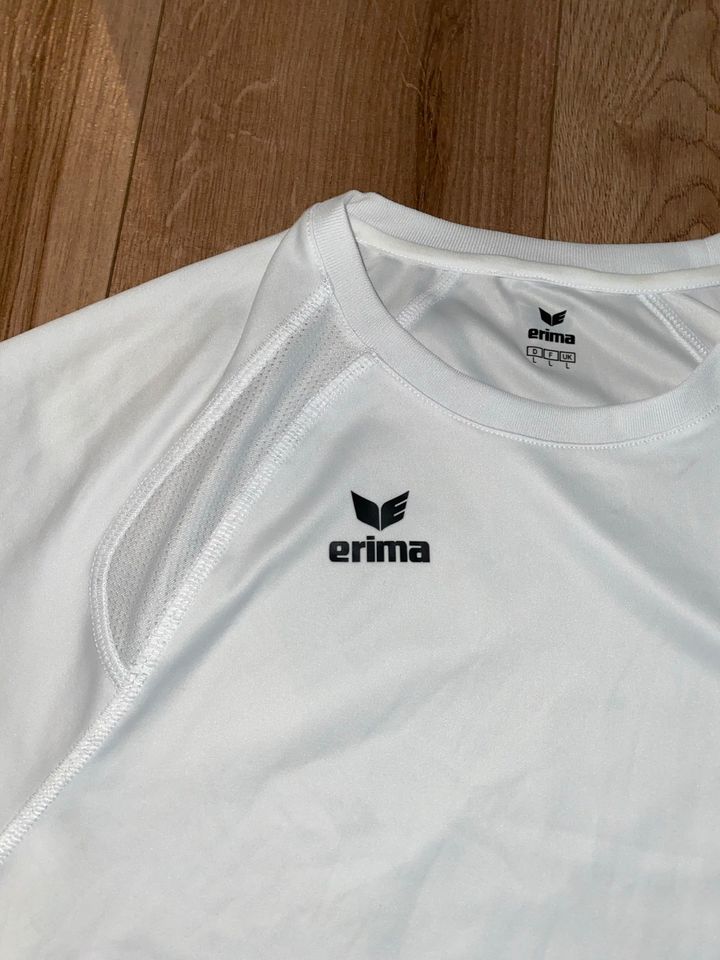 REDUZIERT-WIE NEU - Herren Sport Shirt von erima Gr. L weiß in Bad Homburg