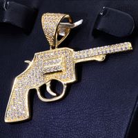 ICED OUT Pistole Revolver Kanone Anhänger 585 14K ECHT GOLD NEU Goldanhänger Berlin - Neukölln Vorschau