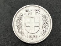 5 Schweizer Franken Silber 1931 B Kr. München - Baierbrunn Vorschau
