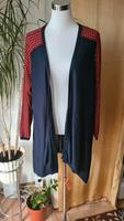 Dunkelblauer roter langer Cardigan Strickjacke von sheego 44/46 Sachsen-Anhalt - Halle Vorschau