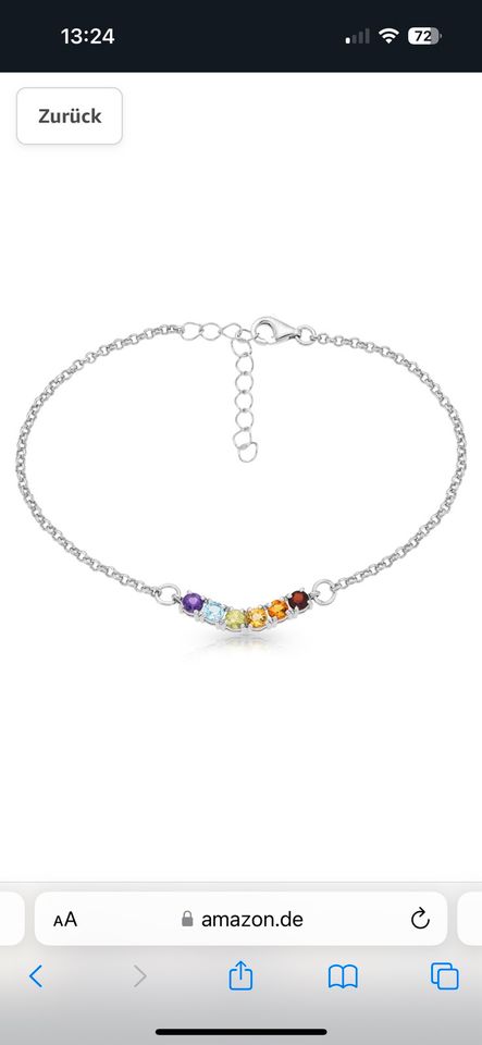 Regenbogen ARMBAND aus Sterling Silver 925 mit Anhängern in Bremen