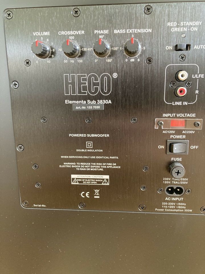 Heco Sub 3830A Subwoofer neu , Rechnung vorhanden in Schemmerhofen