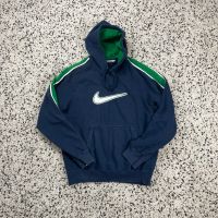 Nike Vintage Retro Hoodie Kapuzenpullover Größe M blau grün Nordrhein-Westfalen - Leverkusen Vorschau