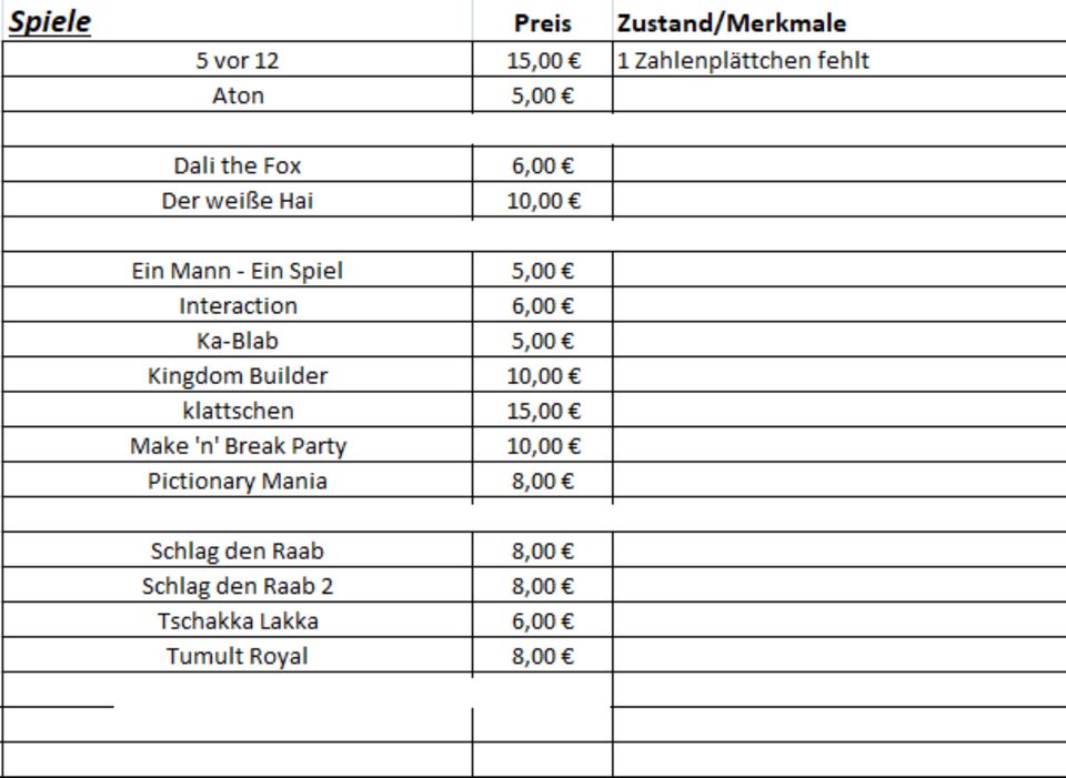 Brettspiele Spielesammlung z.B. Make 'n' Break - auch Tausch in Meinersen