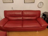 Couch Sofa rot Echtleder Niedersachsen - Celle Vorschau