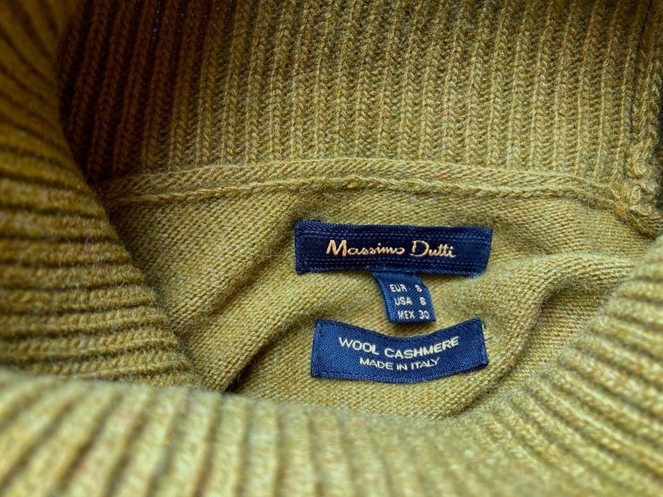 Massimo Dutti Rollkragen Pullover, Rolli, Grün, Gr. S in Hamburg