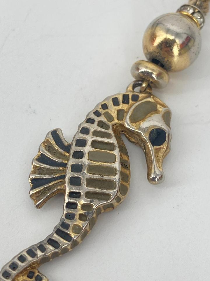 * CHRISTIAN DIOR HALSKETTE KETTE SEEPFERDCHEN VINTAGE VERGOLDET in Berlin