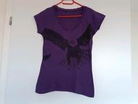 T-Shirt H&M Gr. S 36 Lila Adler Vogel Oberteil Shirt Nordrhein-Westfalen - Velbert Vorschau