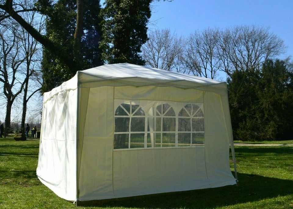 Faltpavillon 2x2 m ink 4 Seitenteile Wasserdicht Partyzelt BEIGE in Essen