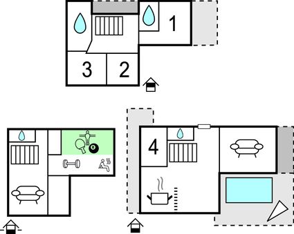 Ferienhaus mit Pool in Kostrena (Kroatien) für 8 Personen + 1 H. in München