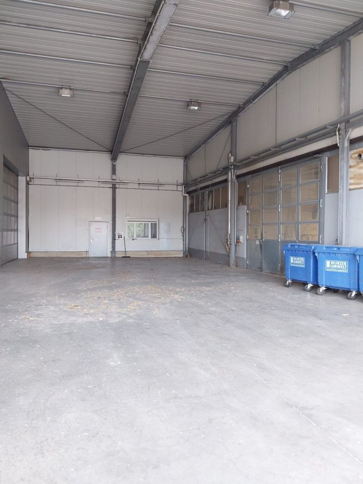 Produktions-/Lagerhalle mit Büro-/WC-Container zu vermieten in Herrngiersdorf