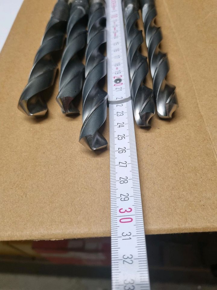 15,75, 17,75 und 19,5 mm Bohrer HSS Metallbohrer mit Morsekegel - in Hasloch