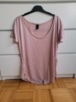Leichtes T-Shirt mit Spitze an Ärmeln und Hüfte, rosé, S Düsseldorf - Pempelfort Vorschau