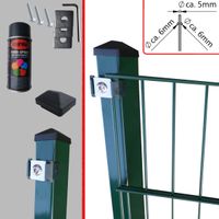 55m Doppelstabmattenzaun 1630 mm 6/5/6 Grün. Klemmplättchen Nr191 Nordrhein-Westfalen - Lübbecke  Vorschau