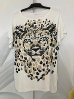 Weißes T-Shirt mit Leopard Gr. L 40 von Laura T Stretch Berlin - Tegel Vorschau
