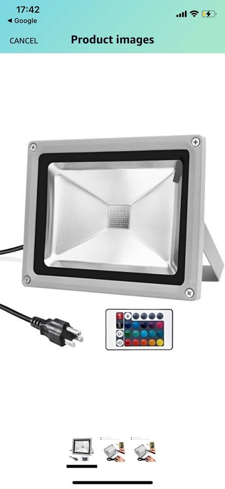 LED Flutlicht Warmoon RGB Strahler 30W IP65 Wasserdicht in Hilden