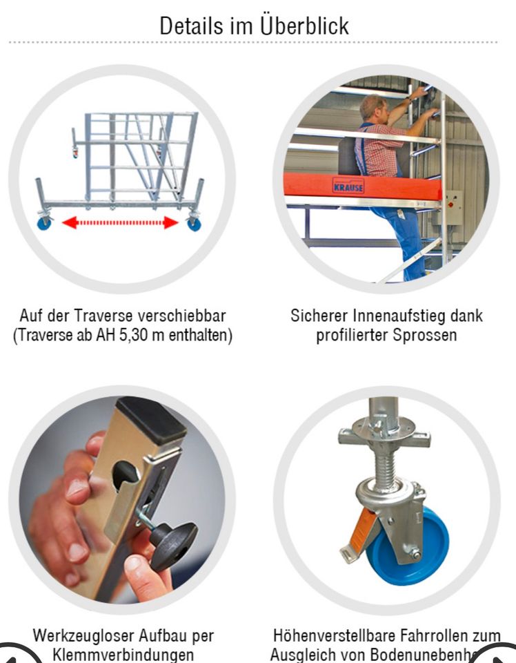 ✅Rollgerüst, Arbeitsgerüst, Malergerüst, Fahrgerüst Mieten in Ingolstadt