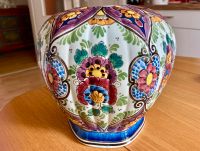 Delfter Keramik Vintage Vase bauchig handbemalt floral 20x20cm Innenstadt - Köln Deutz Vorschau