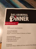 Schnäppchen: 2 Karten für's Kriminal Dinner, Samstag  21.09.2024 Häfen - Bremerhaven Vorschau